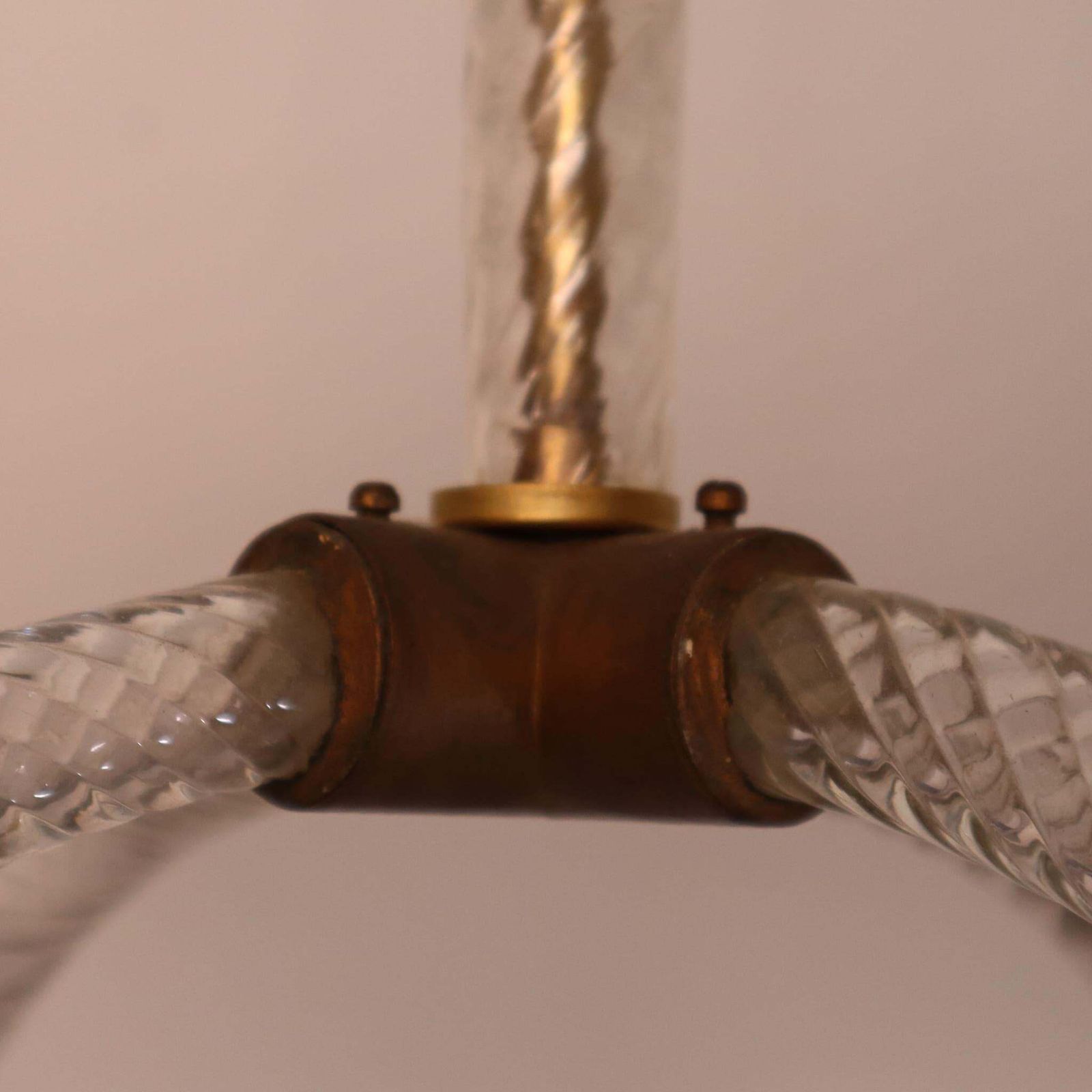 Art Deco Murano Glass Chandelier Barovier Toso Style, Italy, 1940s photo vinterior