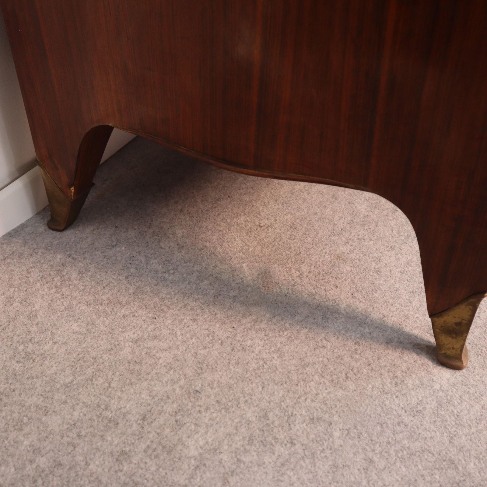 Mid Century Modern Rosewood Brass Trumeau Designed By Paolo Buffa, Italy, 1940s photo Furniture