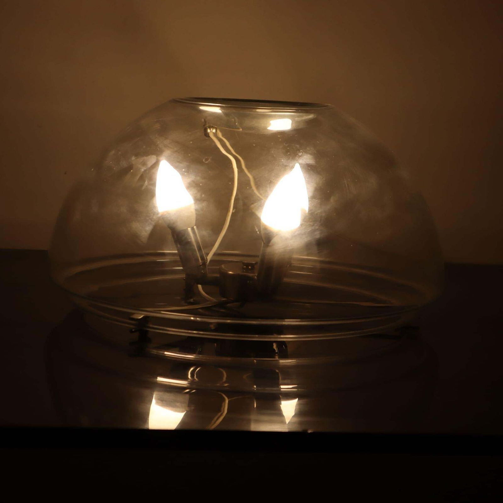 331.0 Mid Century Modern Italian Murano Glass Table Lamps, Italy, 1970s photo