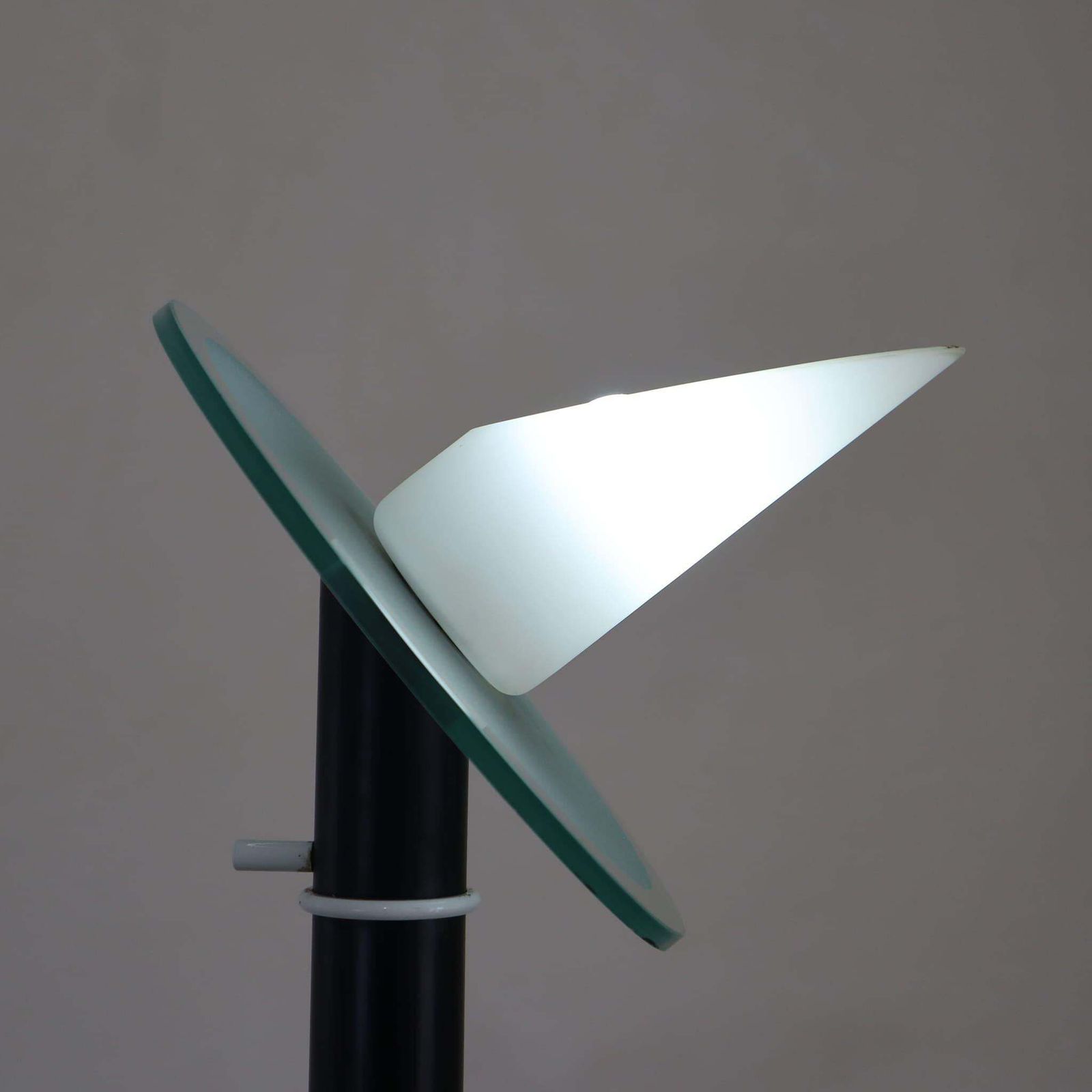 Mid Century Modern Glass Metal Floor Lamp By Alfredo Barbini, Italy, 1970 photo Lighting