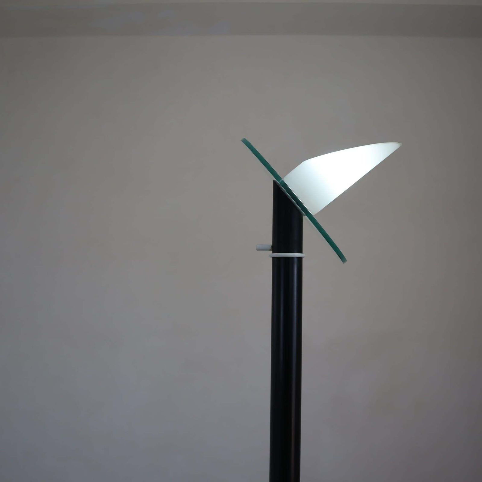 Mid Century Modern Glass Metal Floor Lamp By Alfredo Barbini, Italy, 1970 photo vintage