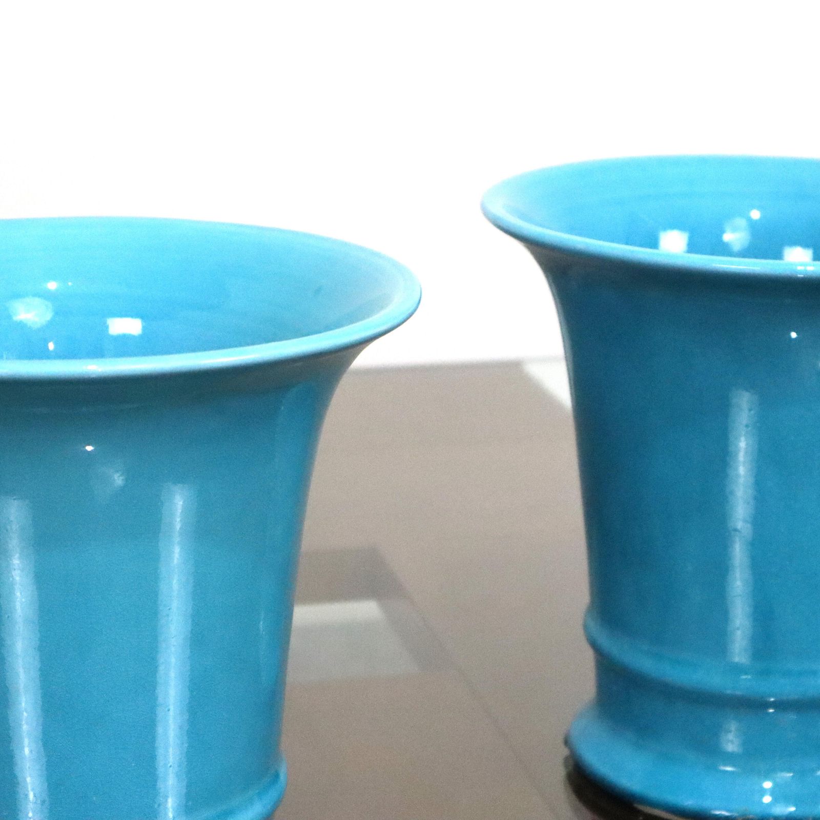 21st Century Italian Blue Ceramic Vases Marka Sia Collection, Italy, 2000s photo vinterior