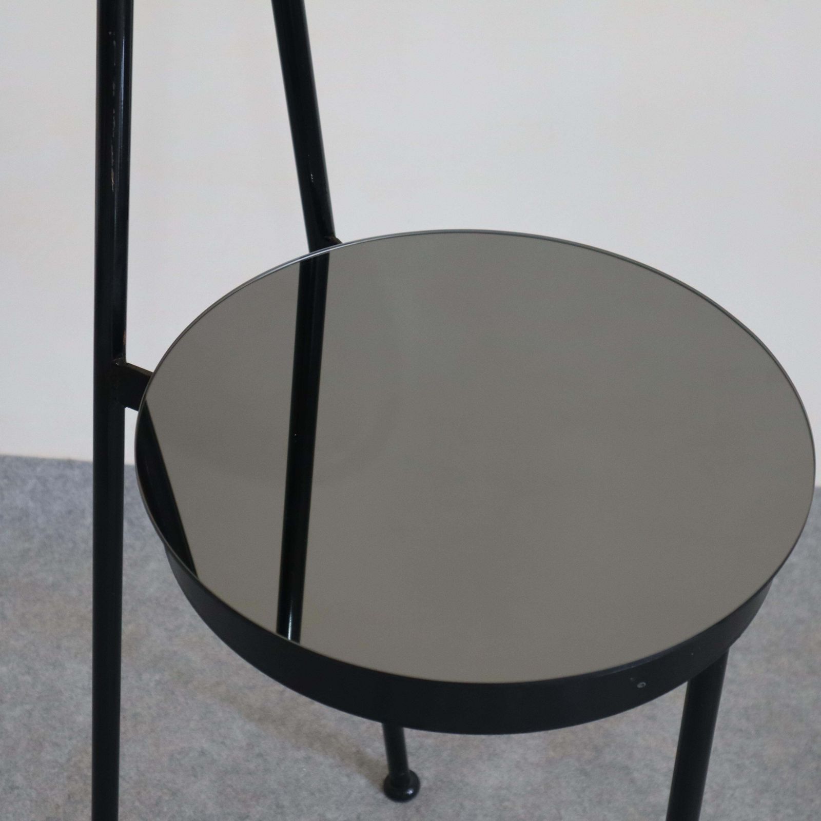 Mid Century Modern Black White Vanity Table Philippe Starck Style, Italy, 1990s photo vintage