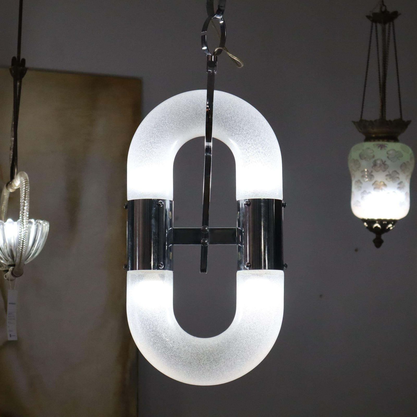 Mid Century Modern Chandelier In Murano Glass By Aldo Nason, Italy, 1960s photo for sale