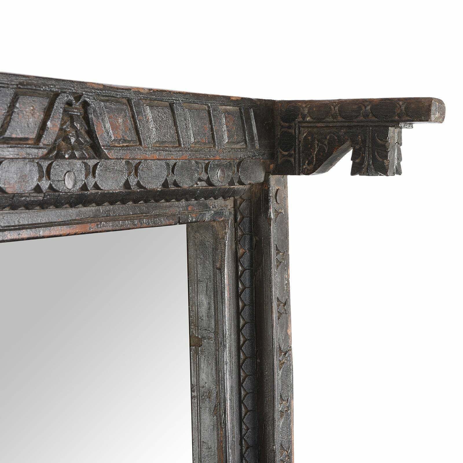 Antique Indian Floor Mirror From Nagaur, Ca 1900 photo for sale