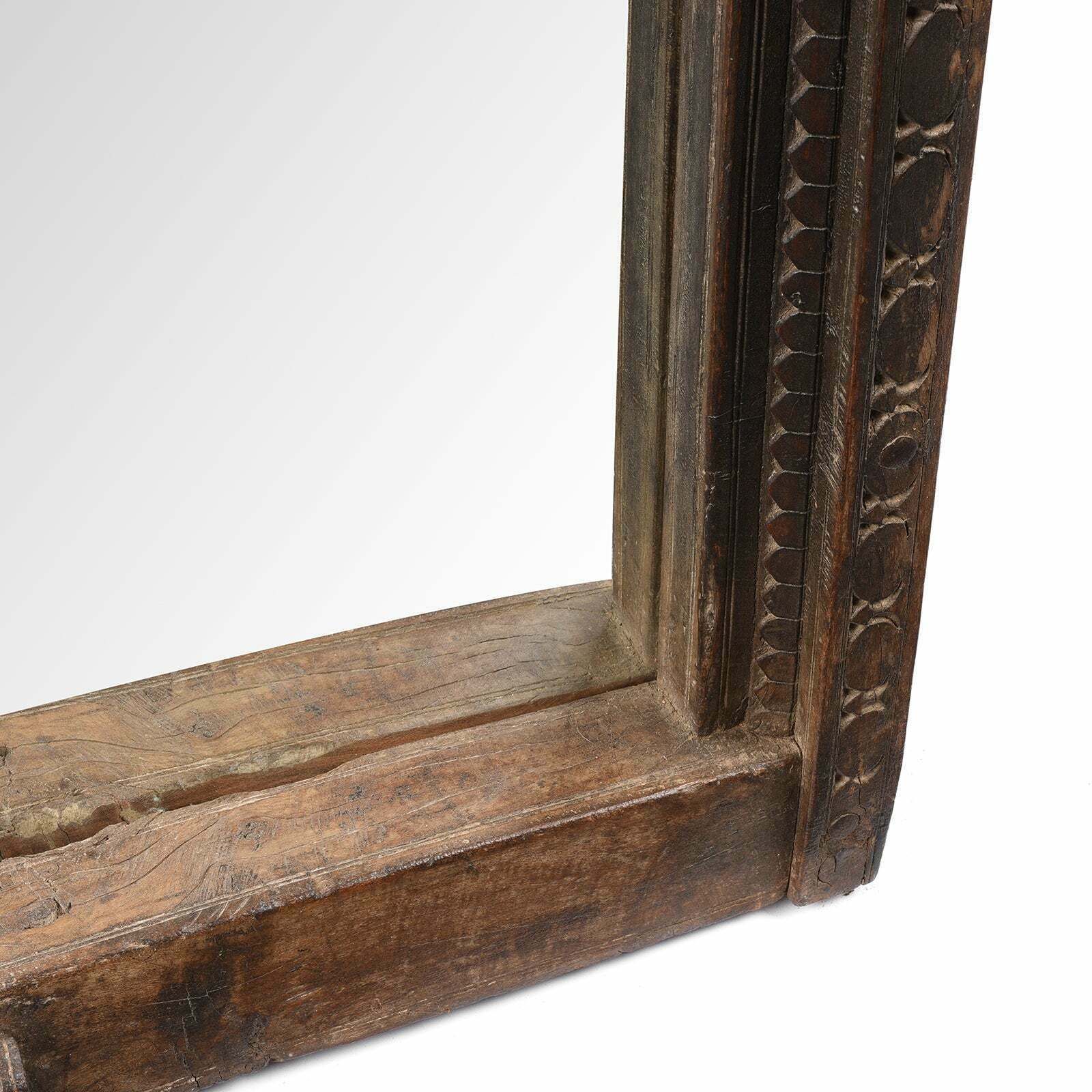 Antique Indian Floor Mirror From Nagaur, Ca 1900 photo Home Decor