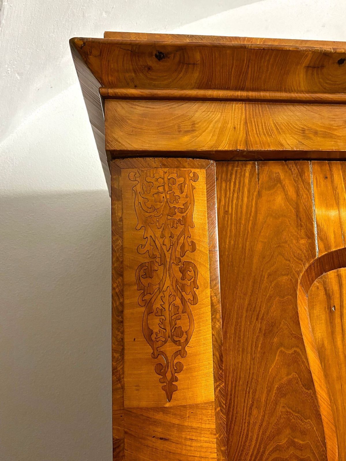 Biedermeier Ashwood Cabinet With Inlay Works   19th Century, Austria, Ca. 1840 photo for sale