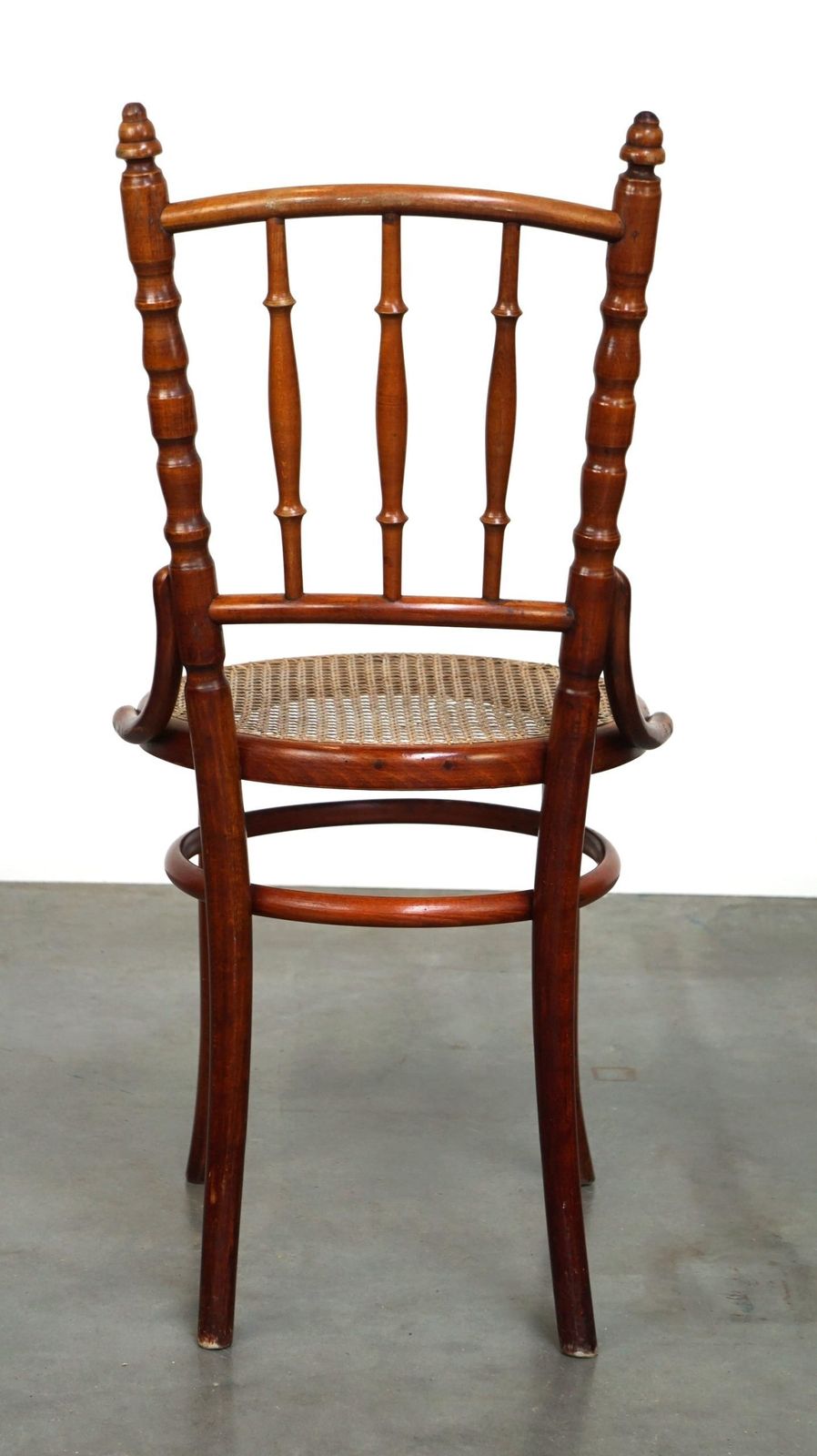 Original Antique Thonet Chair With Great Colors And A Wicker Seat photo Furniture