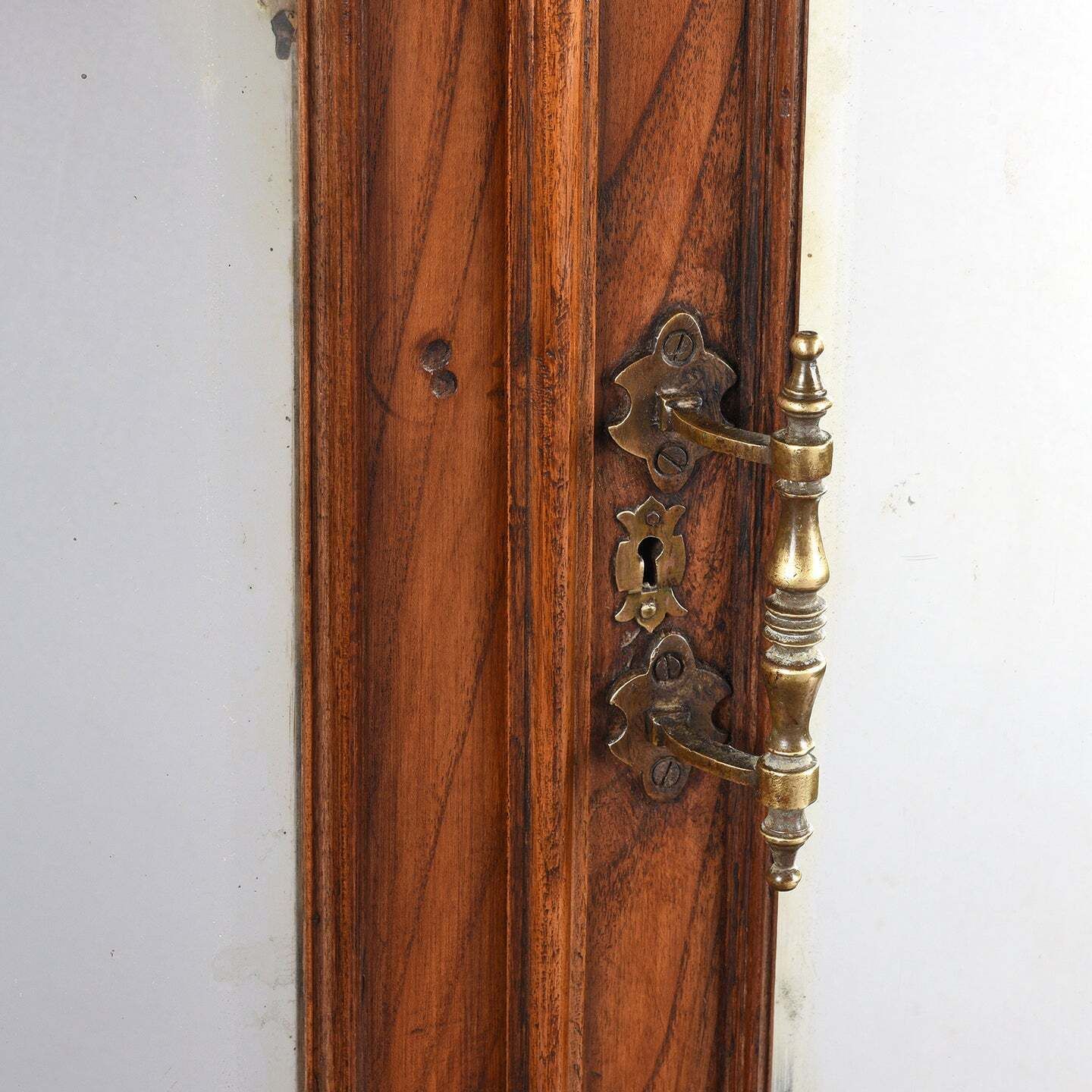 Antique Indian Mirrored Almirah Cabinet, 19th Century photo vintage