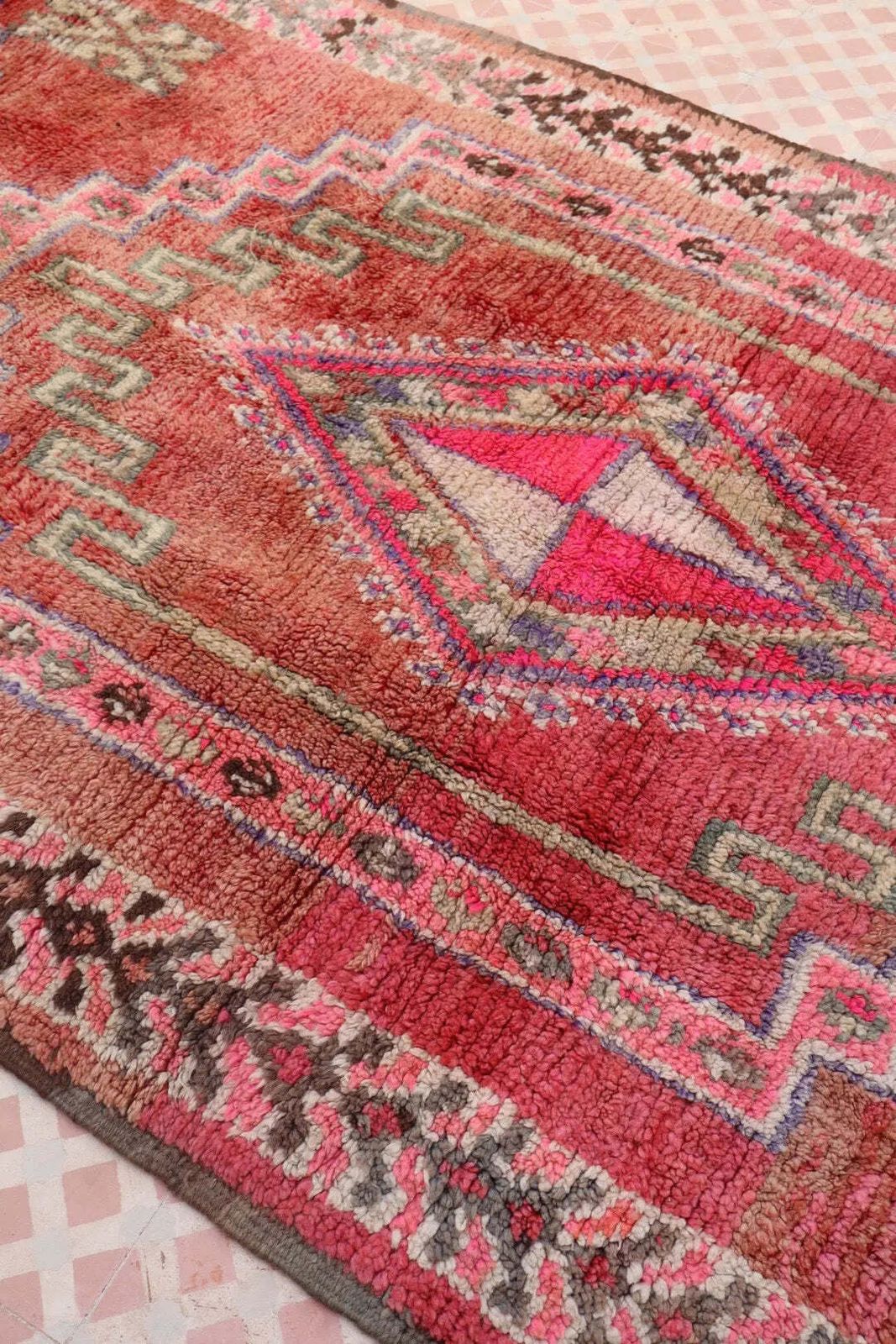 597.0 Berber Berber Berjaad Vintage Carpet   260 X 150 Cm photo
