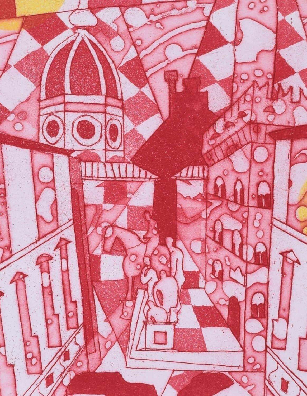 Ufizzi Gallery Etching By Julian Trevelyan1966 photo vinterior