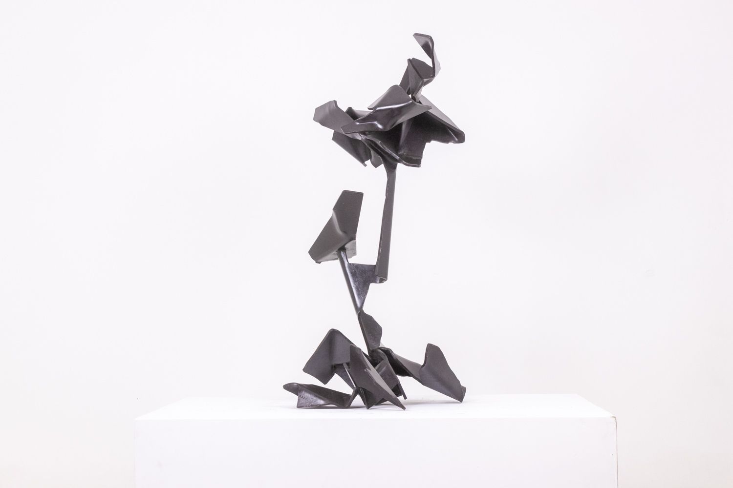 Jean Campa. Geometric Sculpture In Polished Metal. 1980s. photo Art