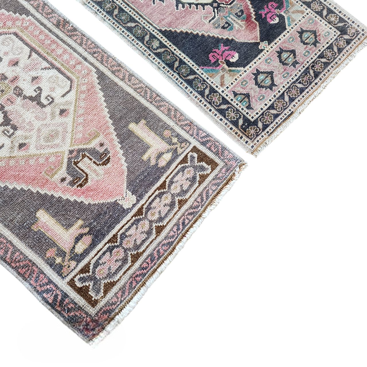1970s Oushak Wool Small Hand Knotted Turkish Rug   A Pair photo 325.0