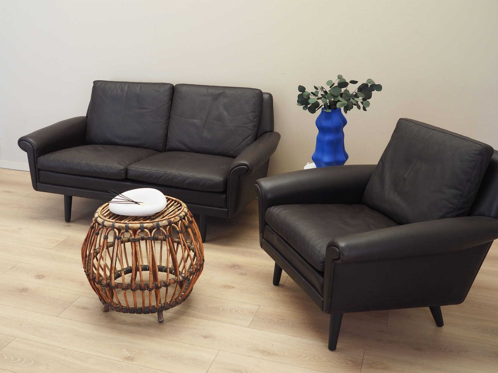 Brown Leather Sofa, Danish Design, 1960s, Designer: Aage Christiansen, Manufacture: Erhardsen & Andersen photo for sale