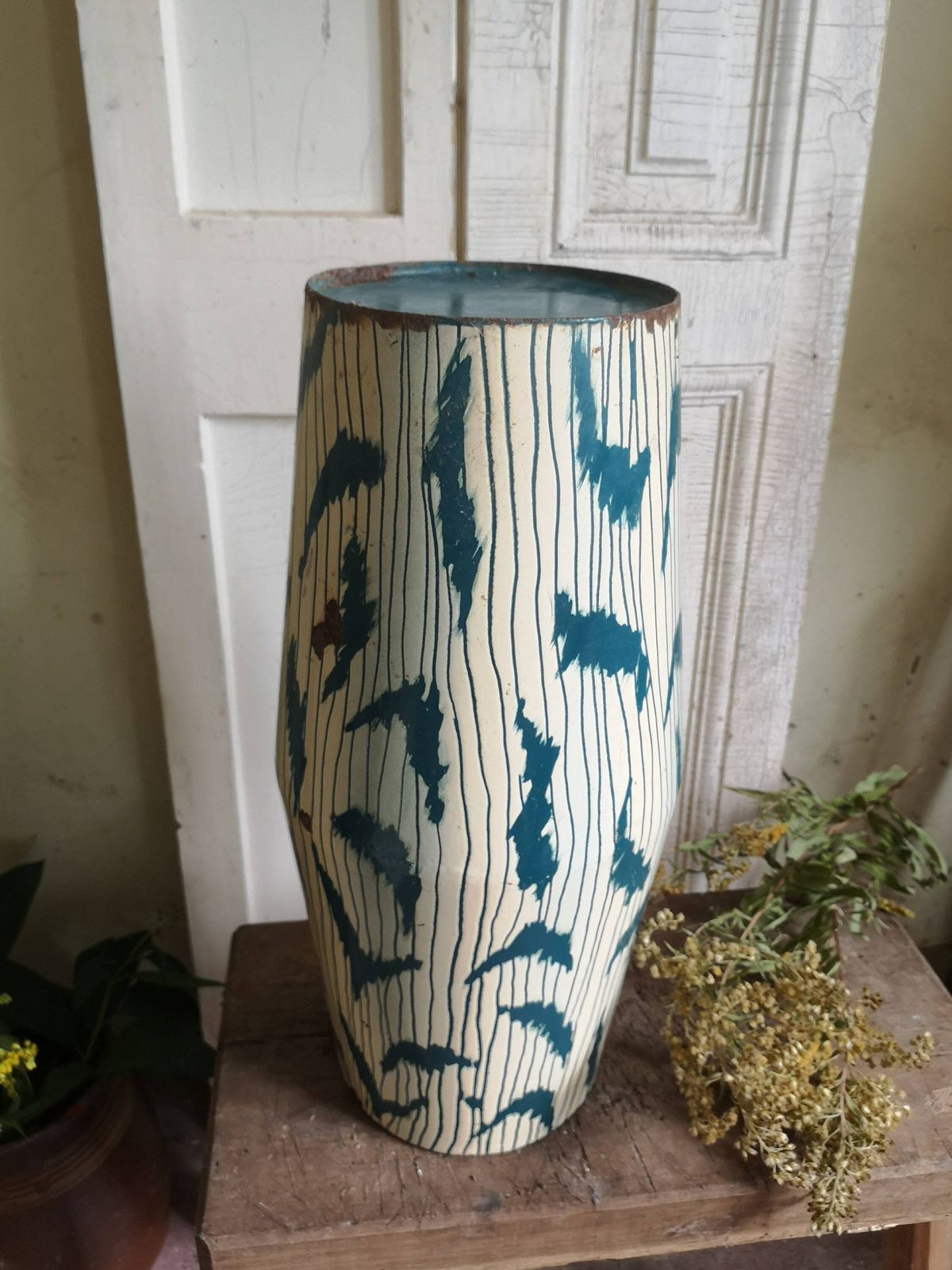 Discover A Unique Hungarian Handmade Metal Flower Vase: Mid Century Beauty With Rich History And Character, A Rare Find From Budapest photo Home Decor