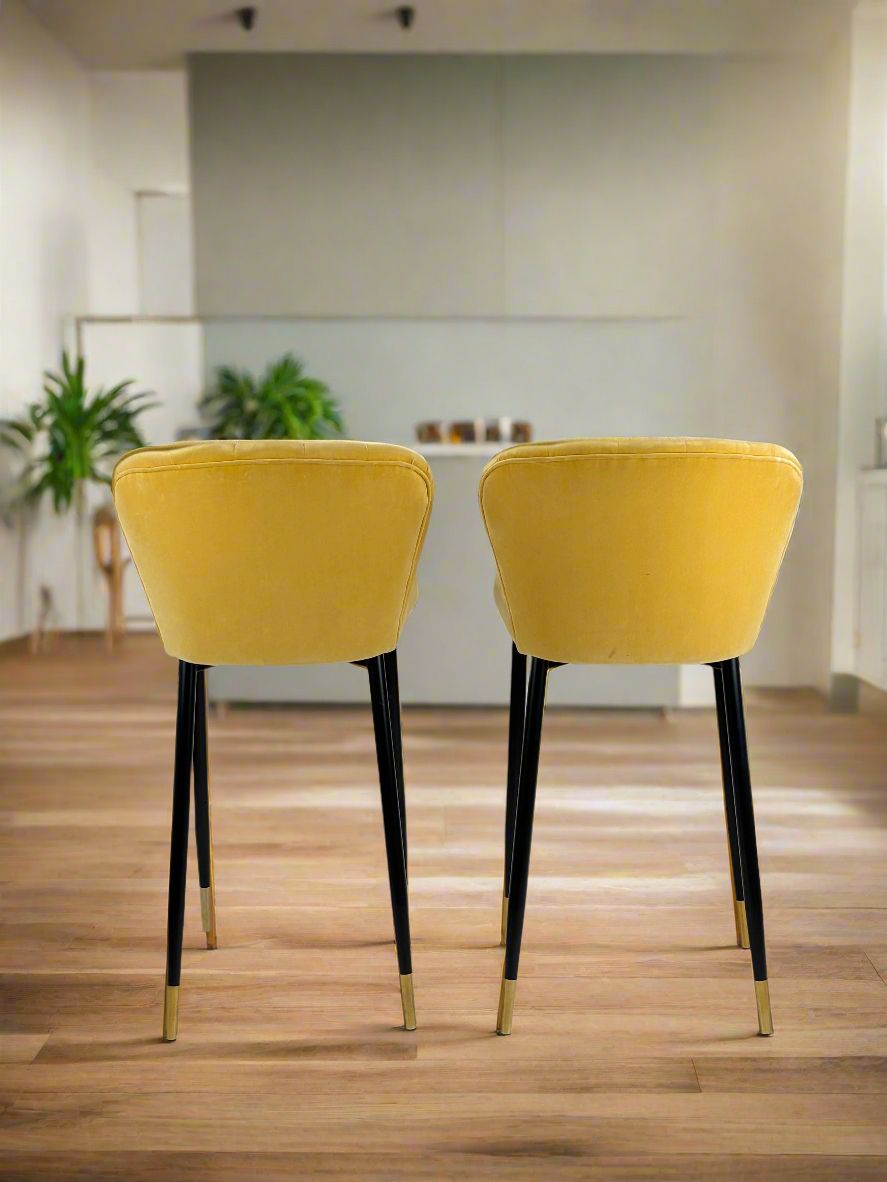 Contemporary Italian Yellow Chairs Excellent Condition photo furniture
