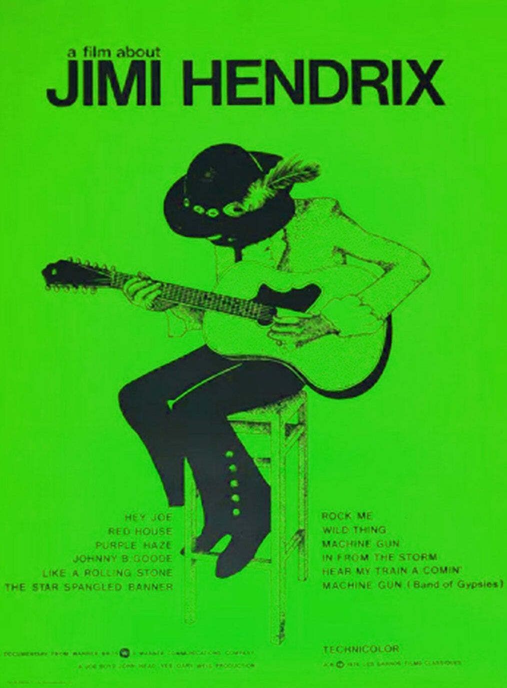 Jimi Hendrix (A Film About) Original Vintage Poster