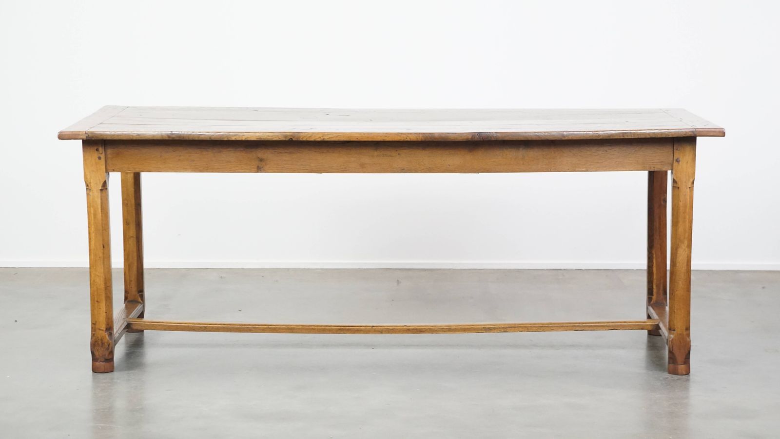 Beautiful Antique French Farm Dining Table Made Of Oak With 2 Drawers And Original Details photo furniture