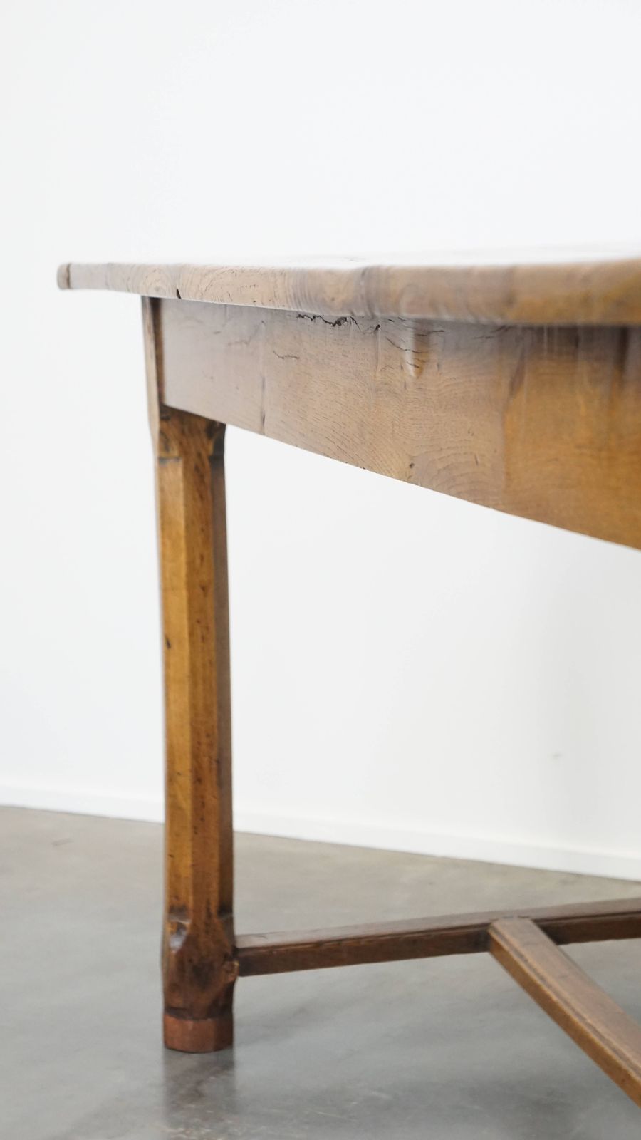 photo for sale Beautiful Antique French Farm Dining Table Made Of Oak With 2 Drawers And Original Details