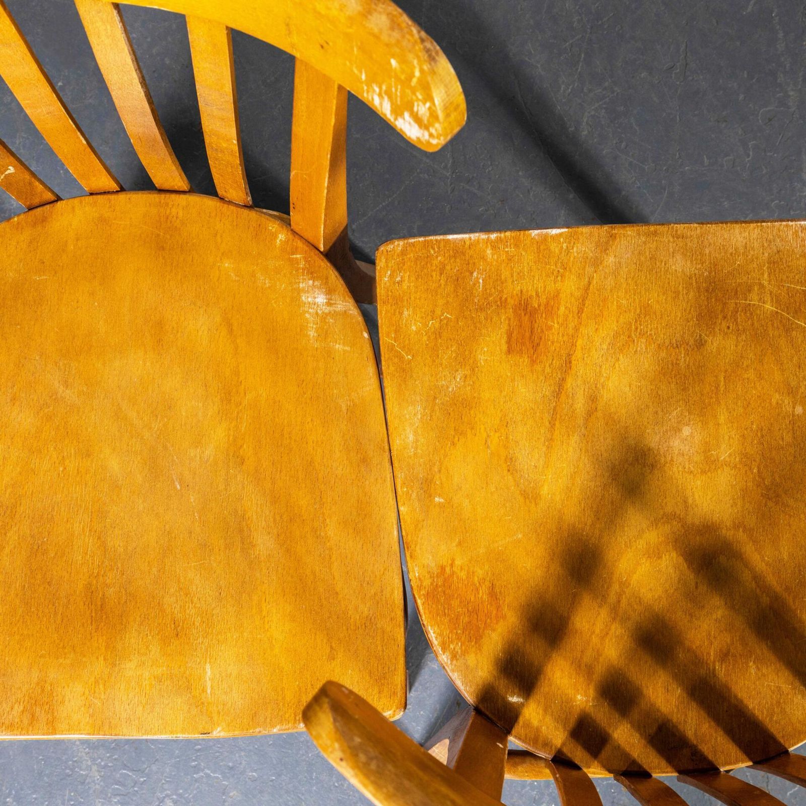 1950’s Luterma Honey Oak Bentwood Flat Seat Dining Chair – Set Of Four photo 540.0