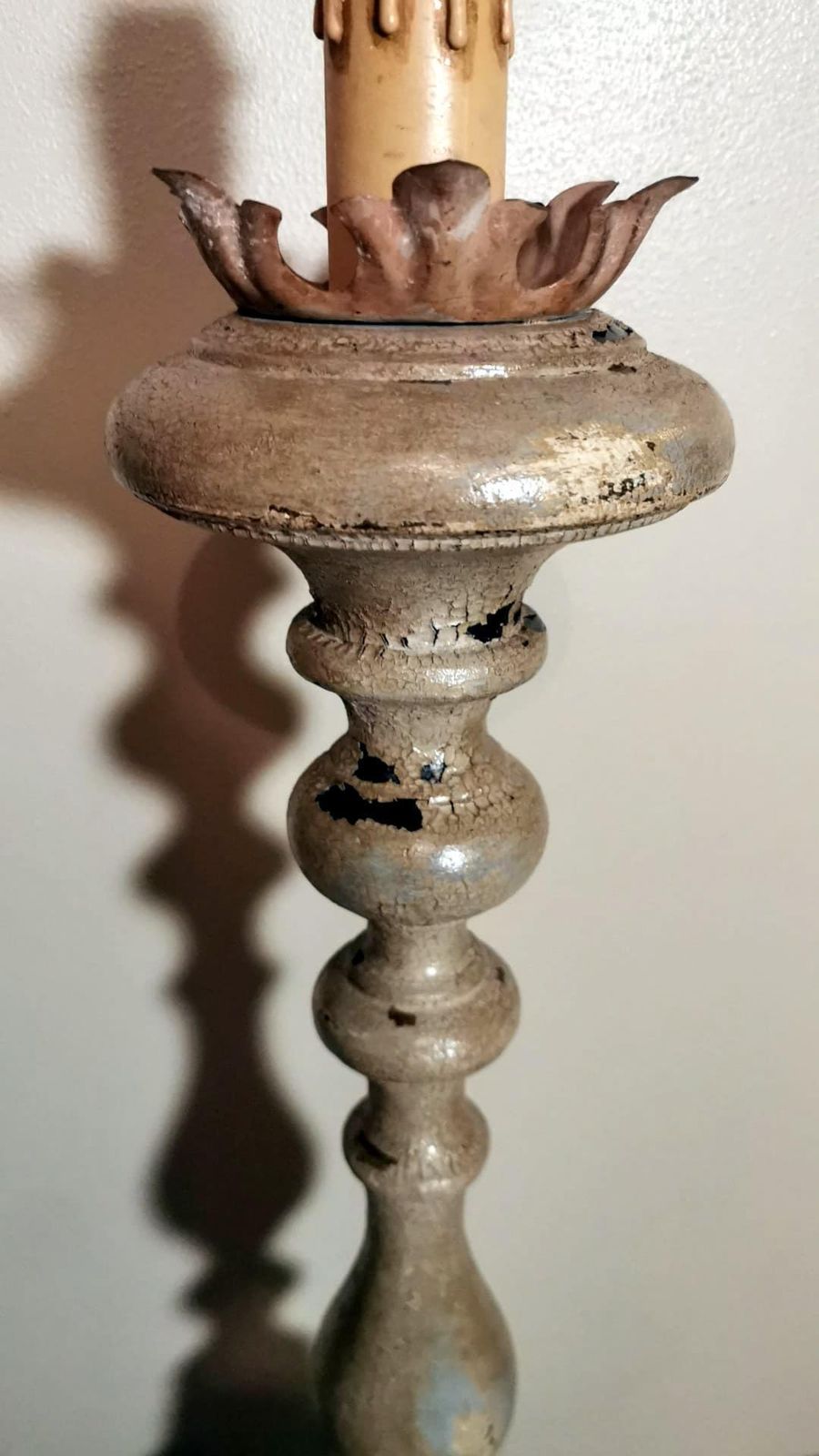 photo furniture Italian Wooden Church Candlesticks In The Shape Of A Torch Holder