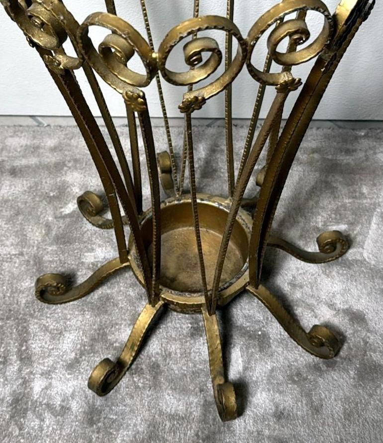 photo furniture Pier Luigi Colli Style Gilded Wrought Iron Umbrella Stand