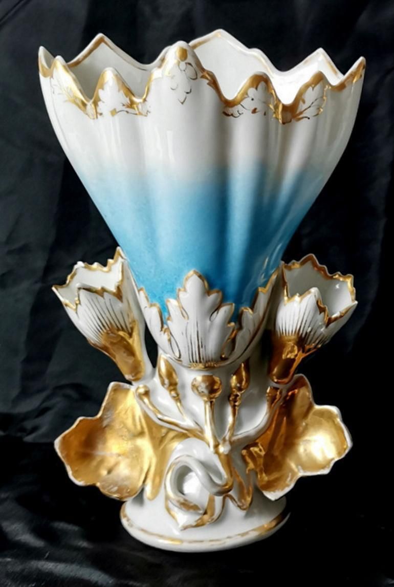 Porcelain De Paris Pair French Wedding Vases For Church photo vinterior