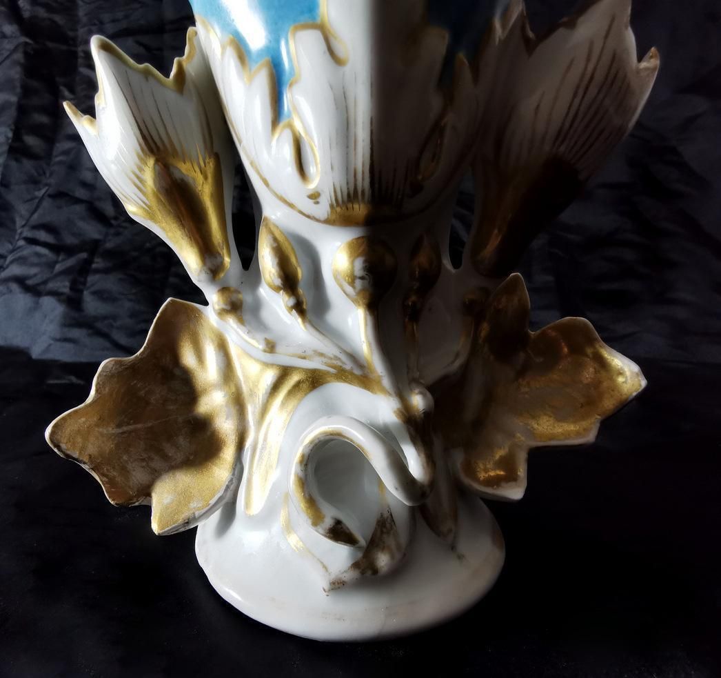 photo for sale Porcelain De Paris Pair French Wedding Vases For Church