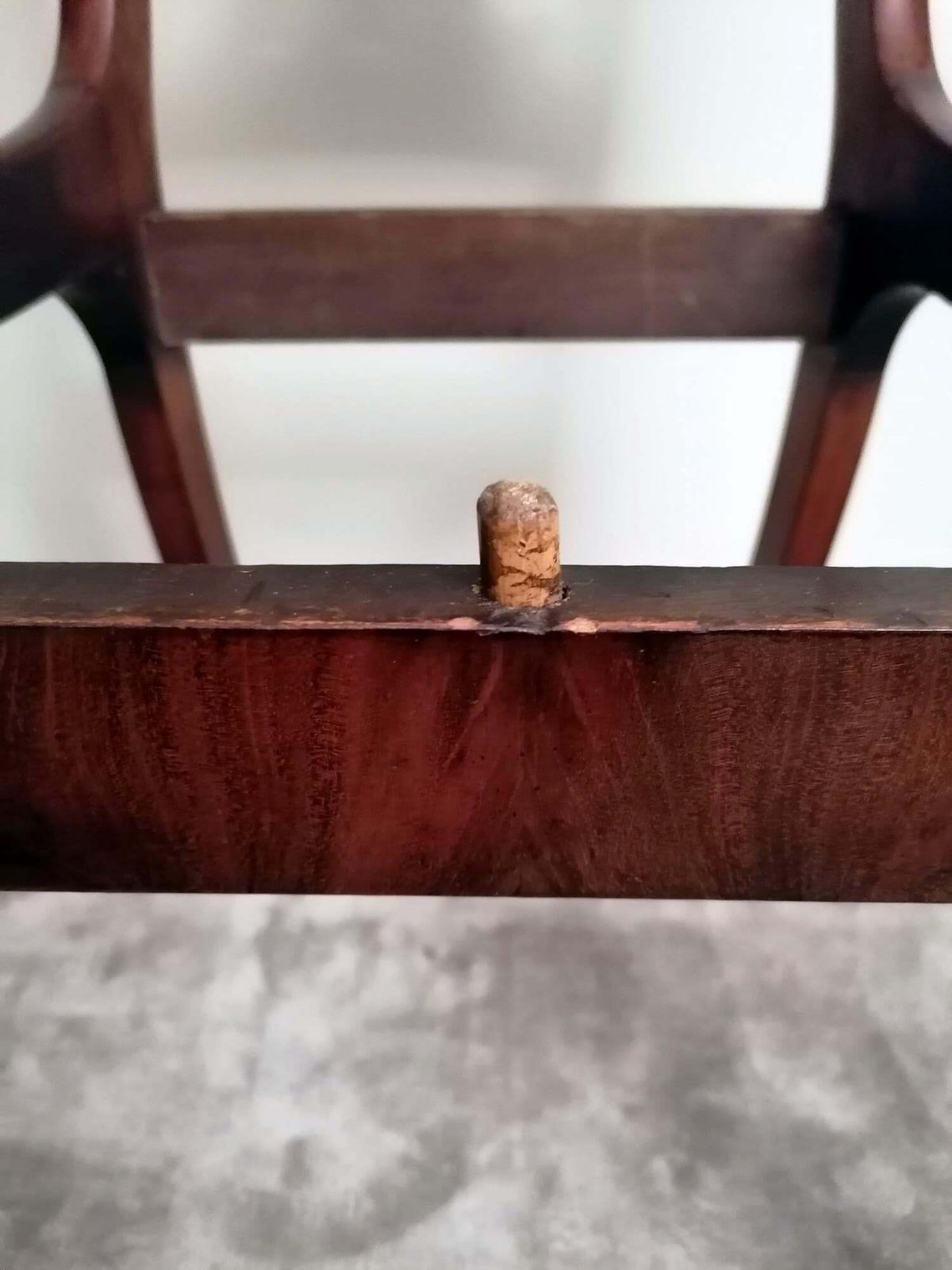 Furniture Biedermeier Style Danish Chair In Wood And Fabric photo
