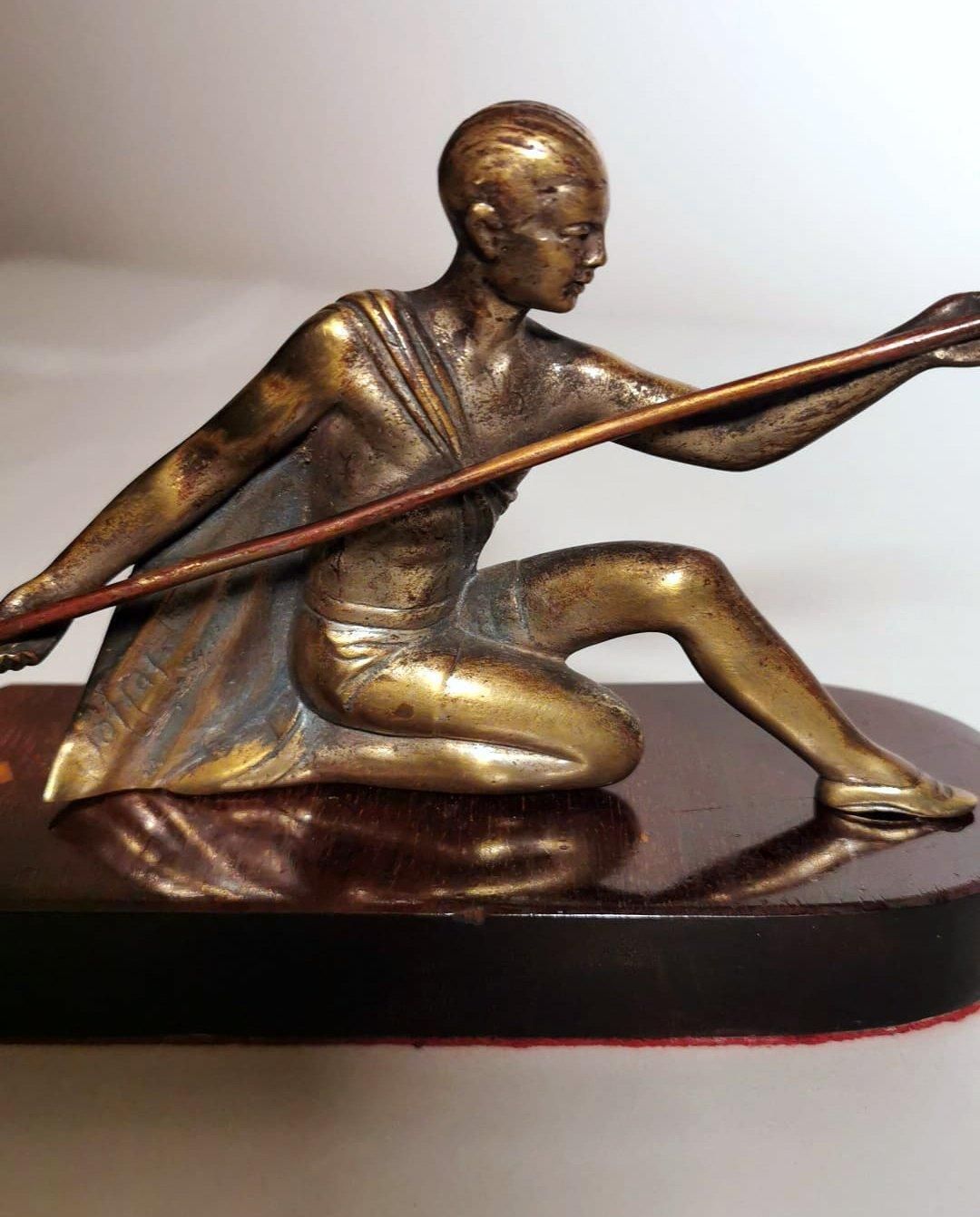 Art Deco Bronze Statuette Depicting A Young Gymnast photo 329.0
