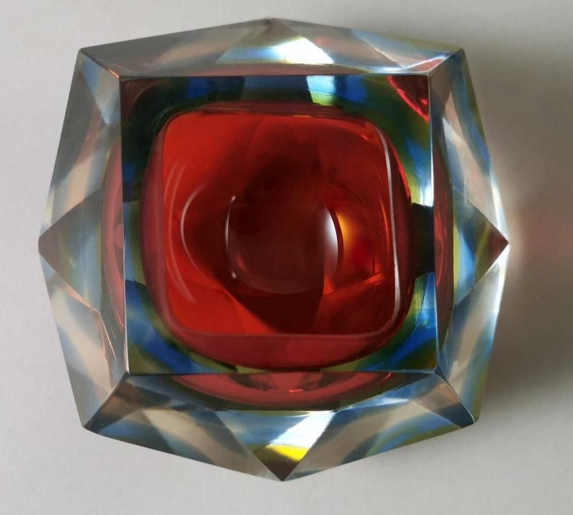 Mandruzzato Style Murano Ashtray "Vetro Sommerso" photo vinterior