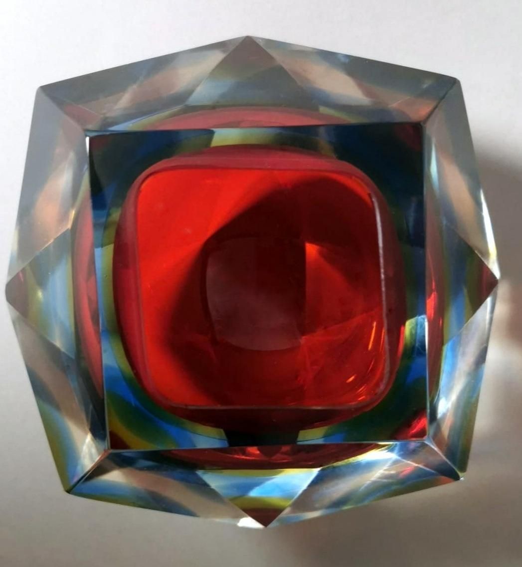 Mandruzzato Style Murano Ashtray "Vetro Sommerso" photo buy