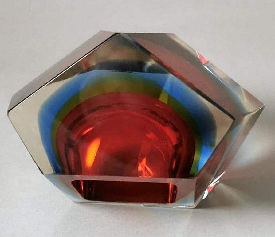 photo for sale Mandruzzato Style Murano Ashtray "Vetro Sommerso"