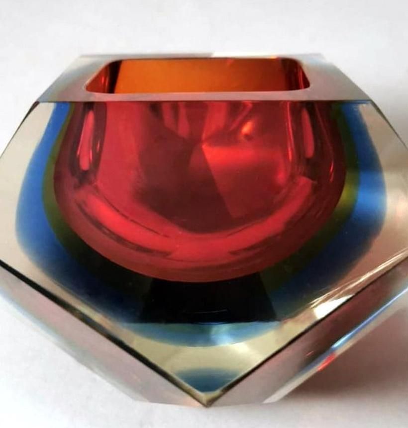 photo vinterior Mandruzzato Style Murano Ashtray "Vetro Sommerso"