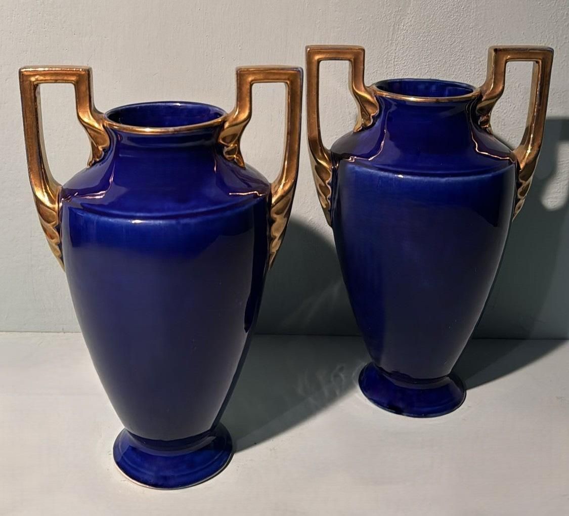 Orchies Ceramics Factory Pair Of French Art Deco Ceramic Vases photo furniture