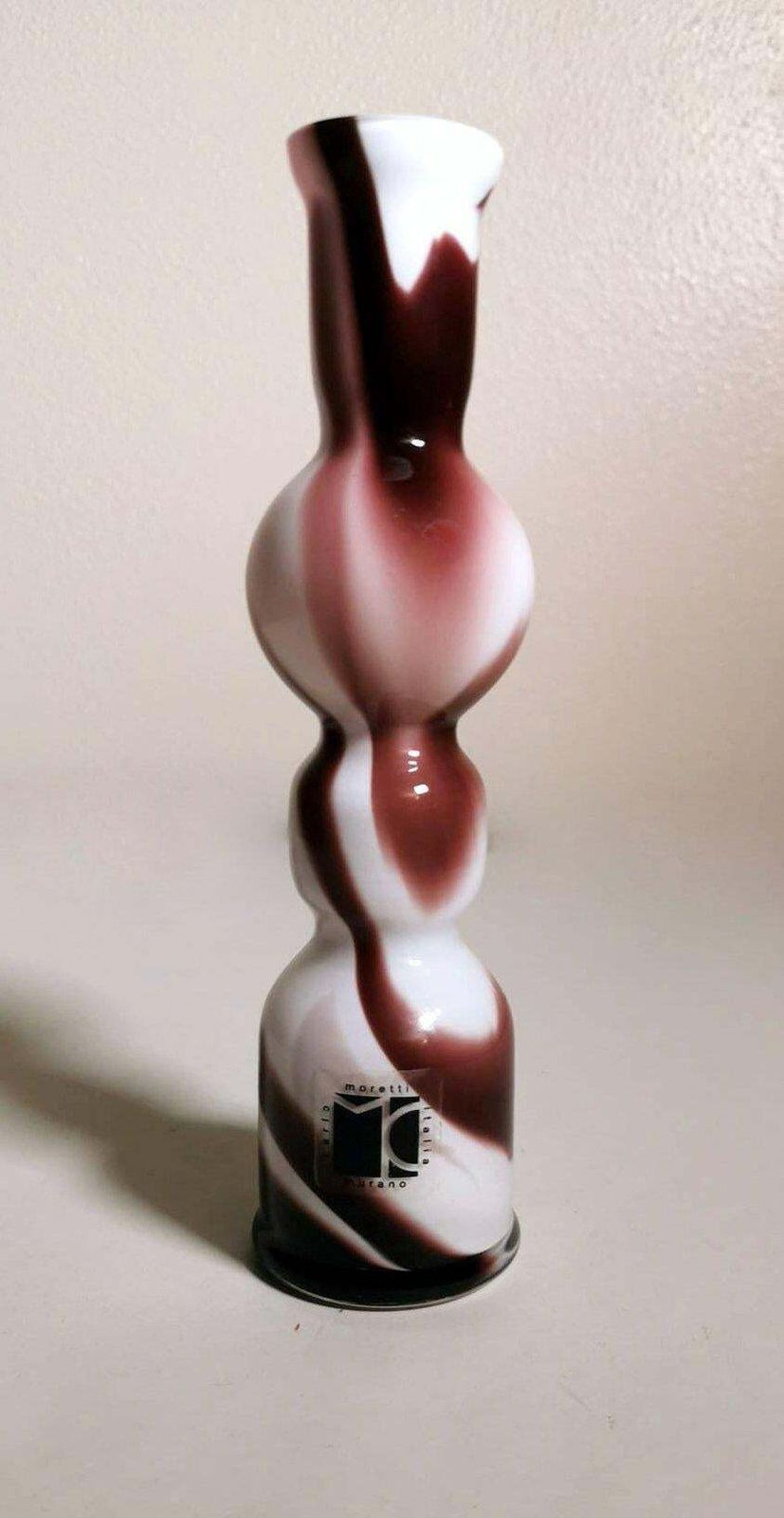 Moretti Carlo Murano Small Vase In Colored Opaline Glass photo for sale