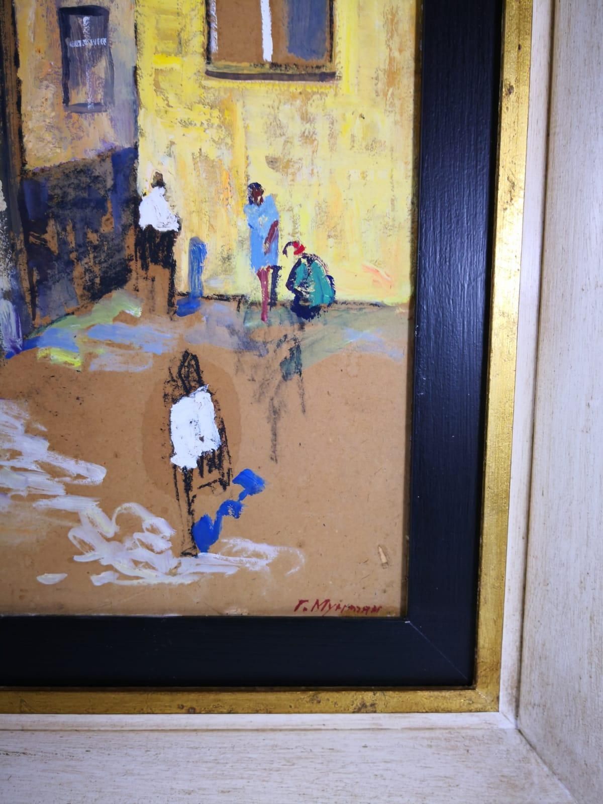 20th Century Munteanu Gheorghe Oil Painting photo for sale