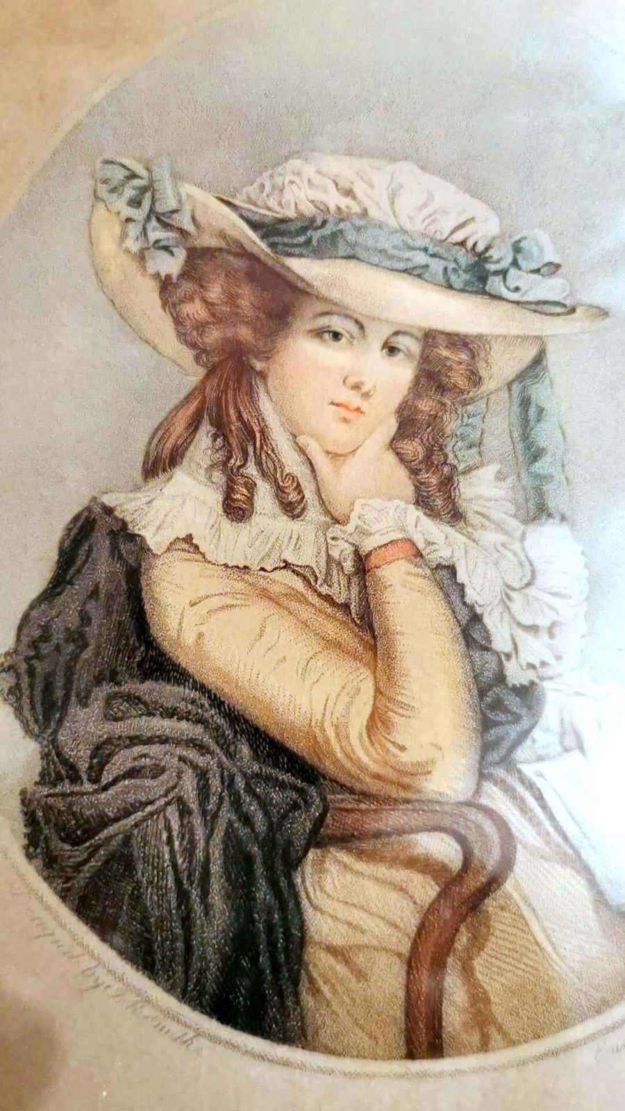 photo for sale Pair Of English Color Prints With Golden Frames