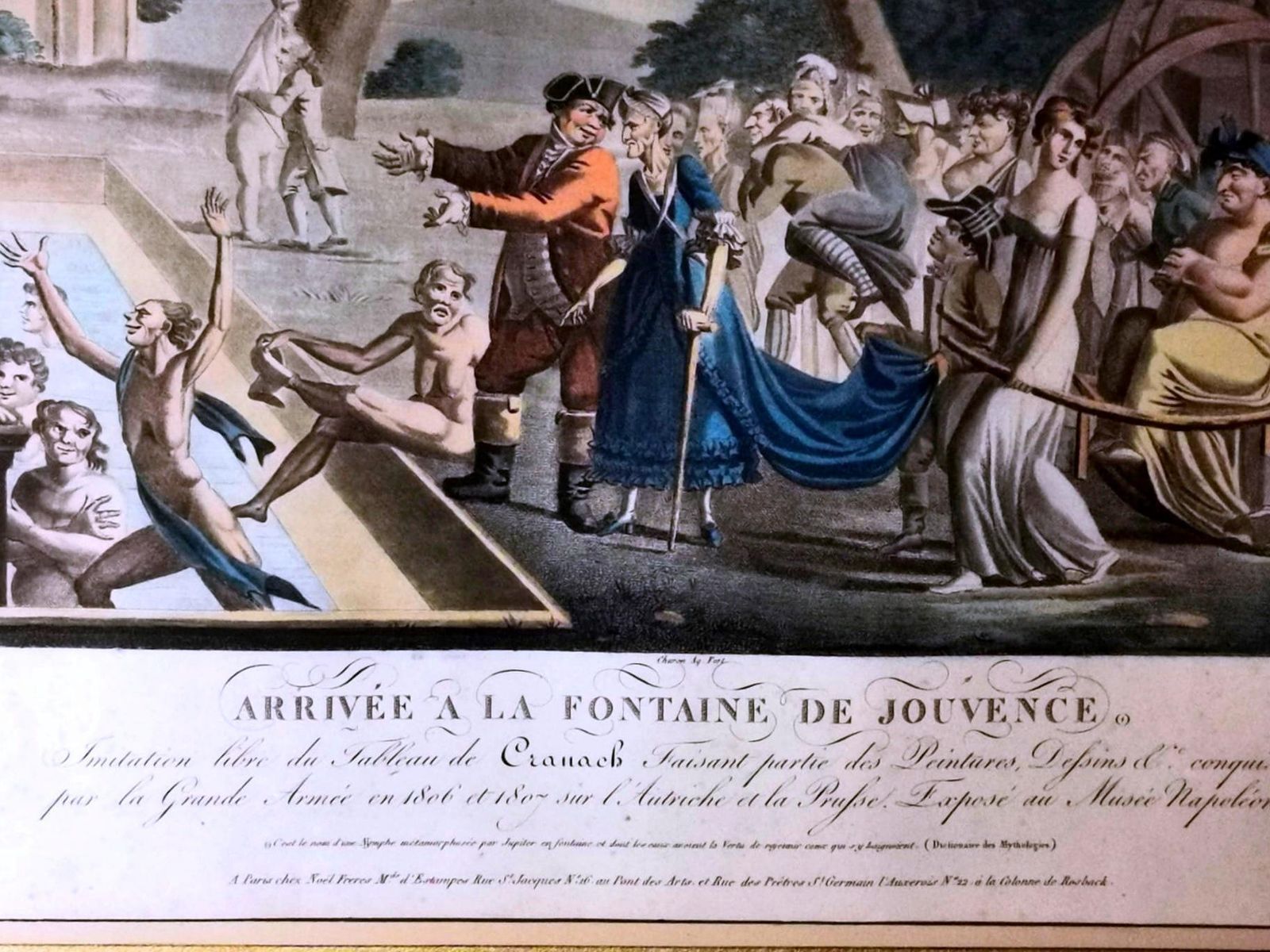 Jean Baptiste Morret French Etching With Allegorical Subject Gilded Wood Frame photo vinterior
