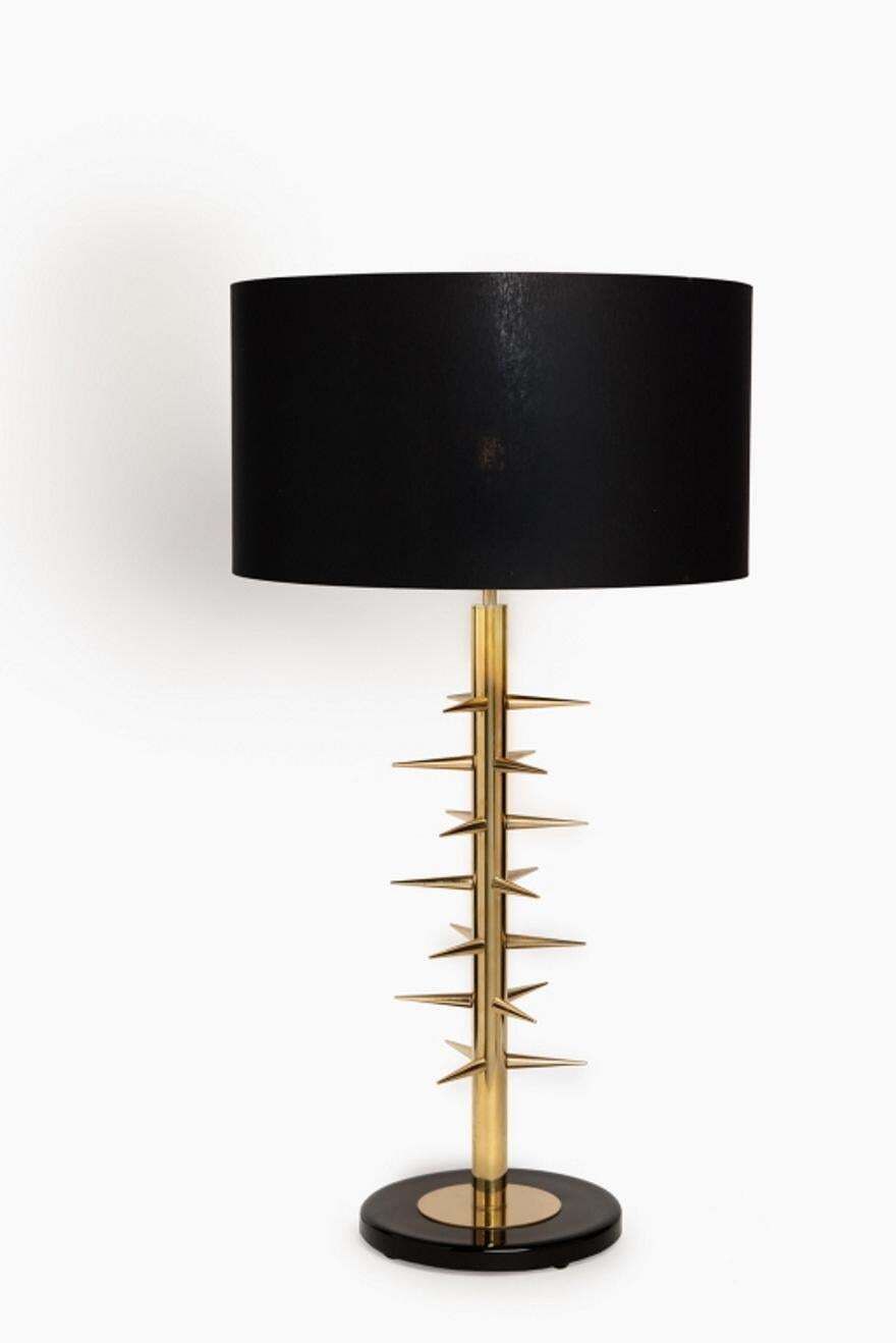 Mazda Style Pair Of Italian Table Lamps Gilded Brass And Murano Glass photo Lighting