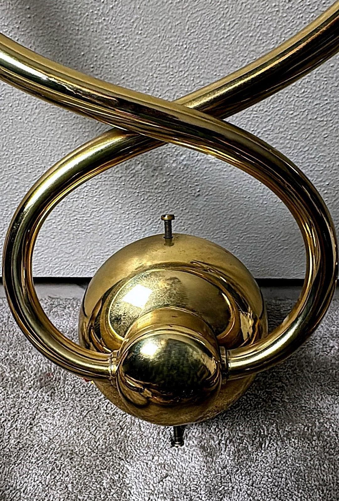 photo for sale Gio’ Ponti   Emilio Gancia  Style Set Of 4 Brass Appliques With Crystal Bobeches