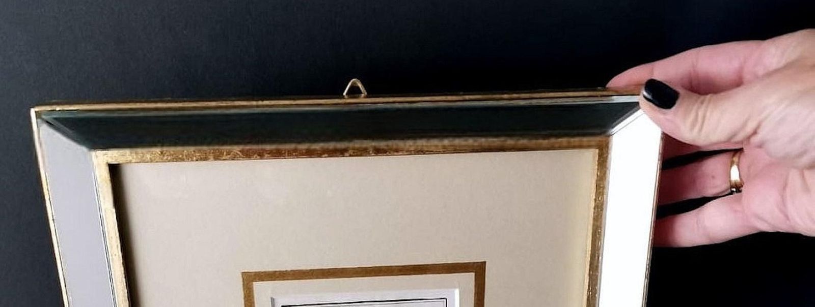 photo buy Mirror Frame With Engraved Dutch Print Depicting Dukes Of Mirandola Coat Of Arms