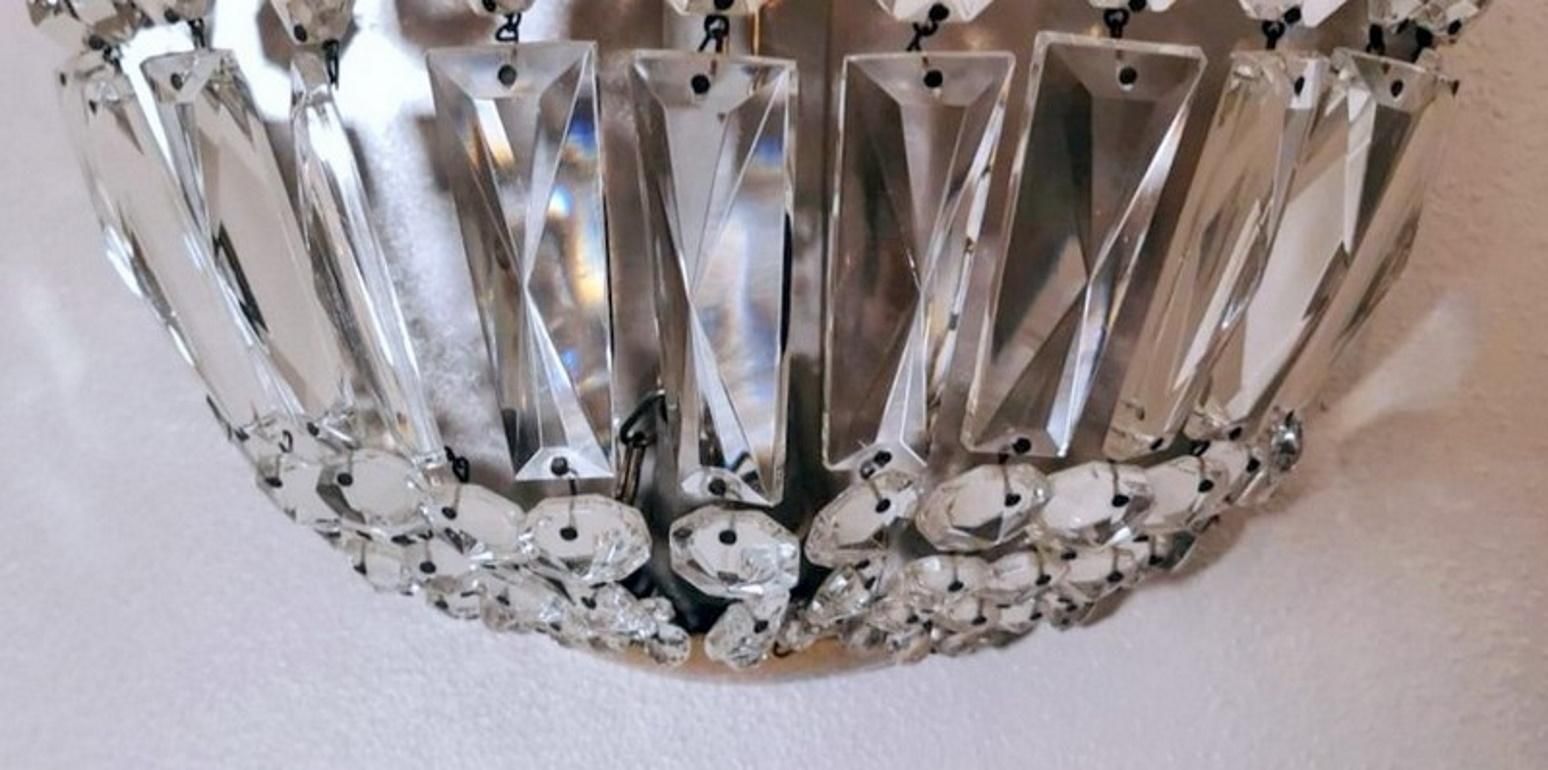 Louis XVI Style French Wall Sconce In Gilt Brass And Crystal photo buy