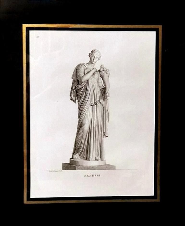 A French Print Depicting "Nemesis "In Italian Frame With Mirrors" photo vinterior