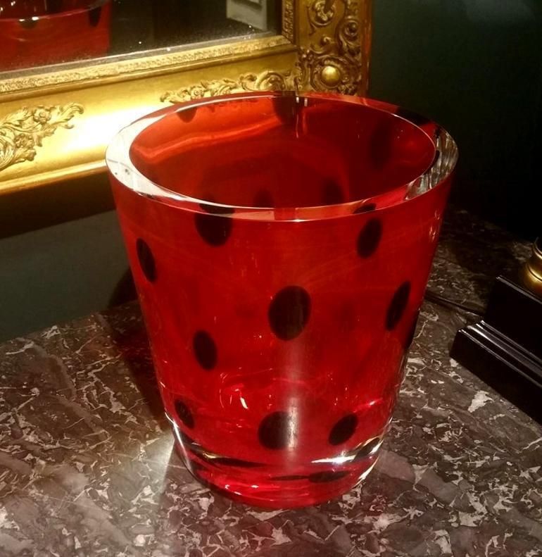 Salviati Murano Glass Vase “Sommerso” Signed photo Home Decor