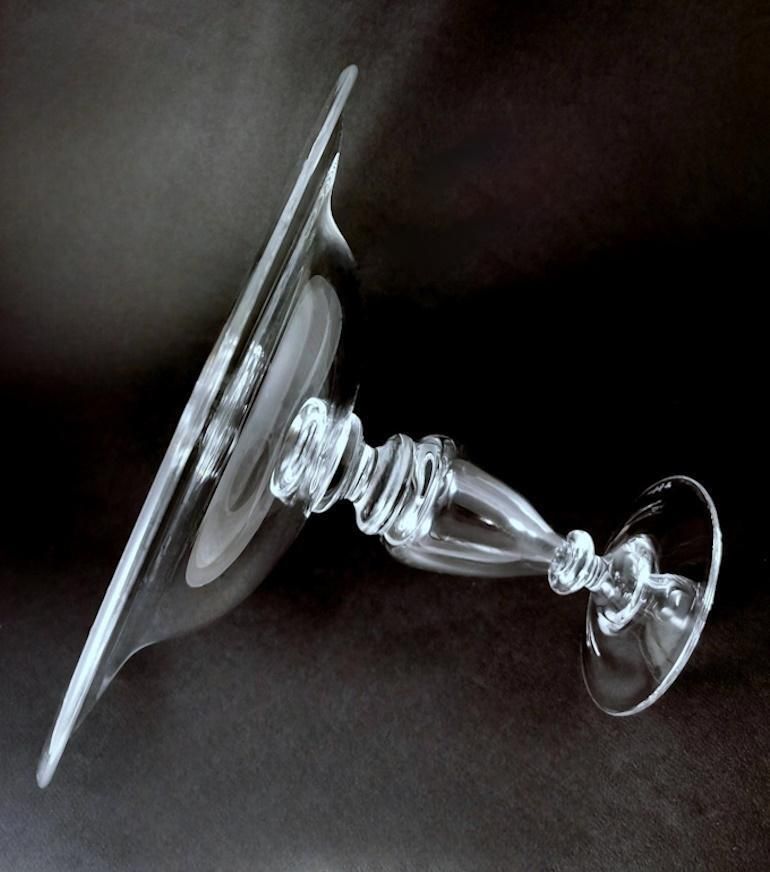 Art Deco Italian Crystal Table Centerpiece Completely Smooth photo 718.0