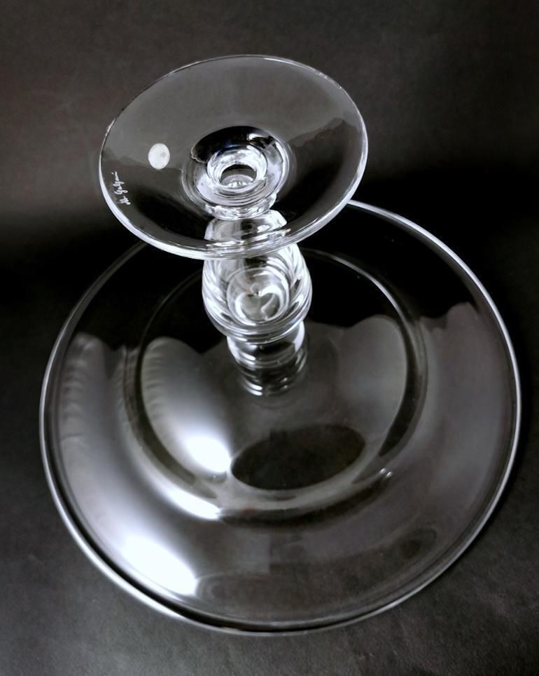 Art Deco Italian Crystal Table Centerpiece Completely Smooth photo buy
