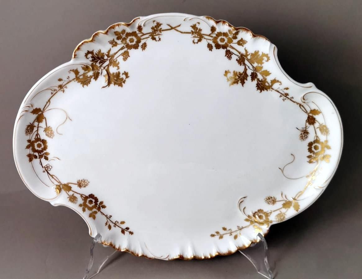 Haviland & Co. Limoges French Porcelain Salad Bowl With Tray photo vintage