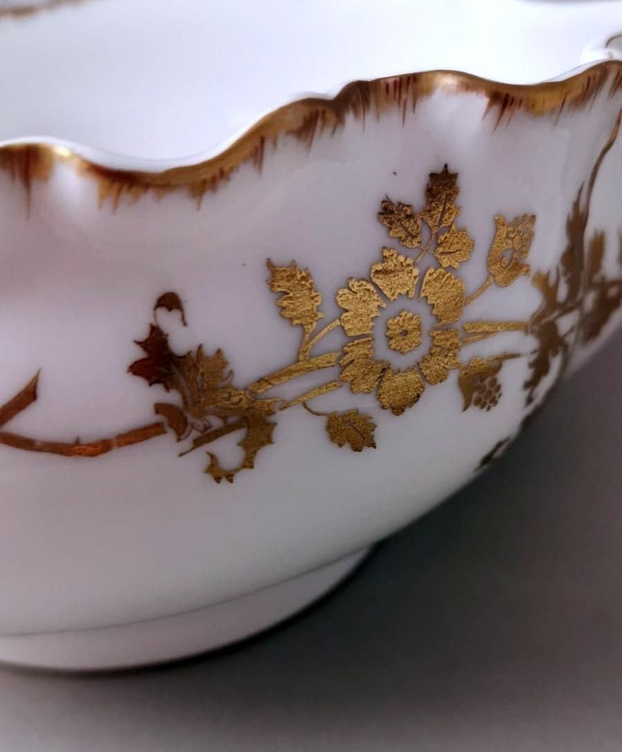 photo vinterior Haviland & Co. Limoges French Porcelain Salad Bowl With Tray