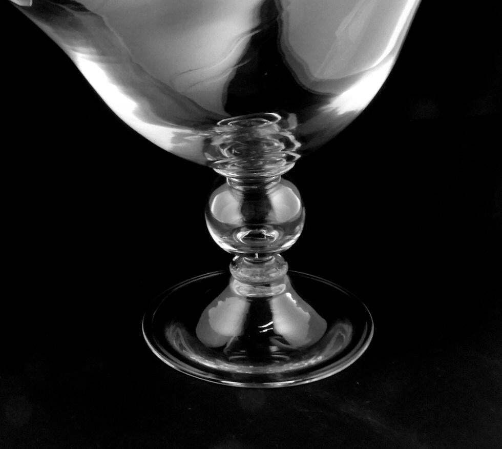 photo vintage Art Deco Italian Crystal Table Centerpiece Completely Smooth